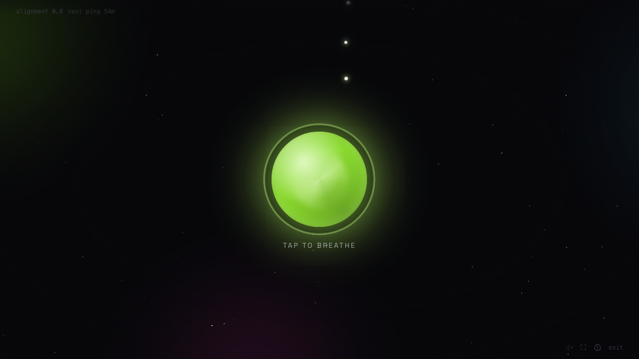 Quantum Pings breathe screen, desktop